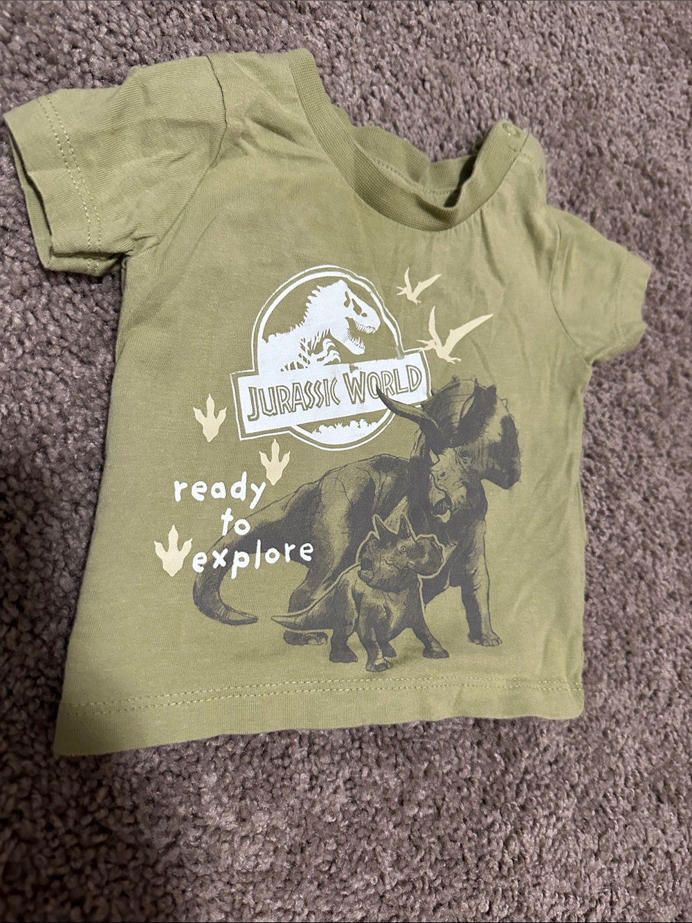 Olive Green Kids Graphic Tee